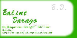 balint darago business card